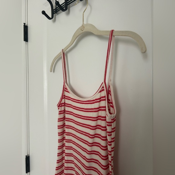 Zara Striped Spaghetti Strap Low Back Midi Dress Size Small - Picture 4 of 6